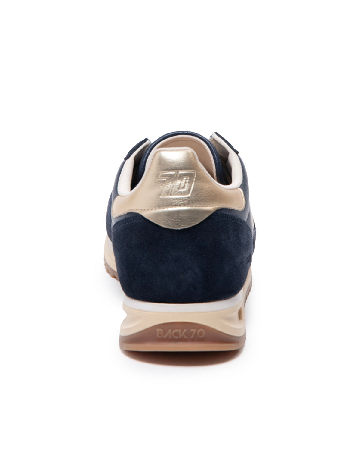 Back 70 - Jogger navy leather suede golden