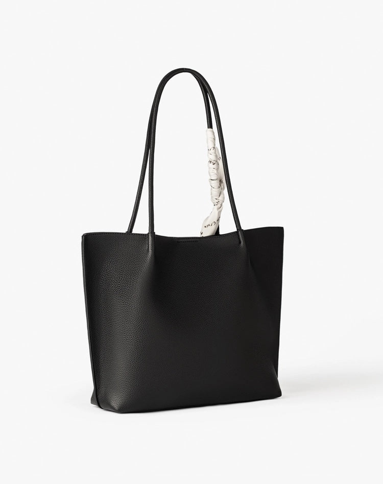 Manila Grace - Shopper nera con foulard