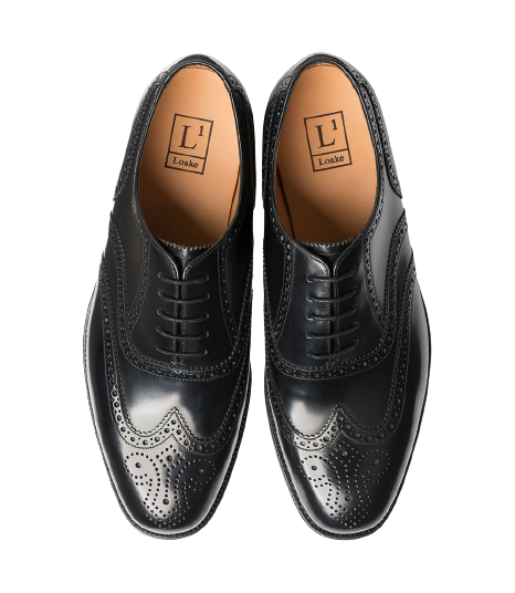 Loake - 202 - Black Polished Brogue