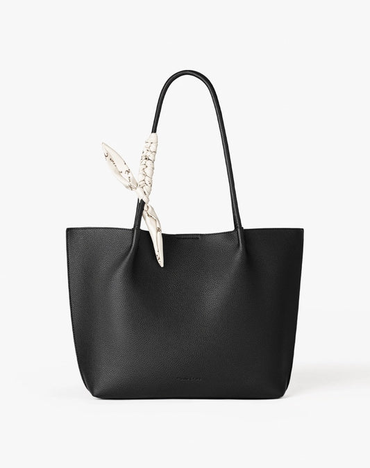 Manila Grace - Shopper nera con foulard