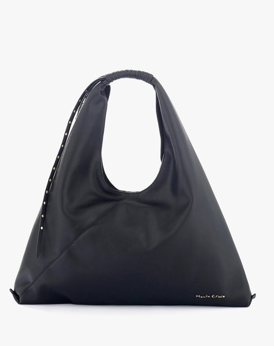 Manila Grace - Sac Bag con frange nera