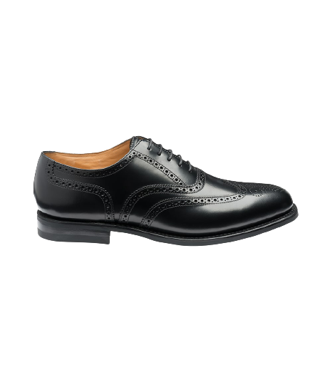 Loake - 302 -  Black Polished Oxford  Brogue