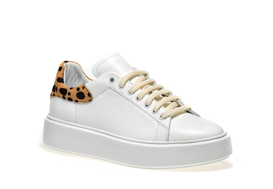 Frau - 41B1 - Sneaker bianca con animalier