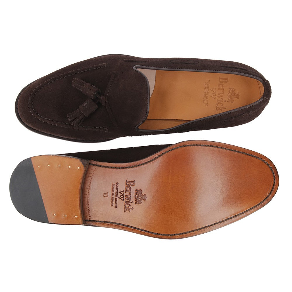 Berwick 1707 - 8491 - Mocassino in camoscio con nappine