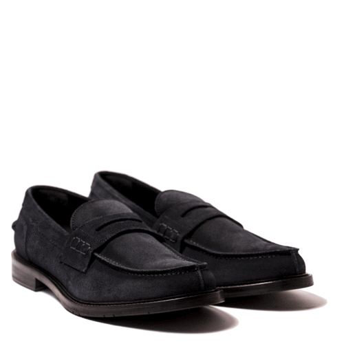 Nicol Sadler - Mocassino blu mezza gomma