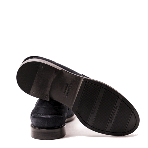 Nicol Sadler - Mocassino blu mezza gomma
