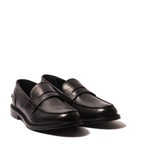 Nicol Sadler - Mocassino nero mezza gomma